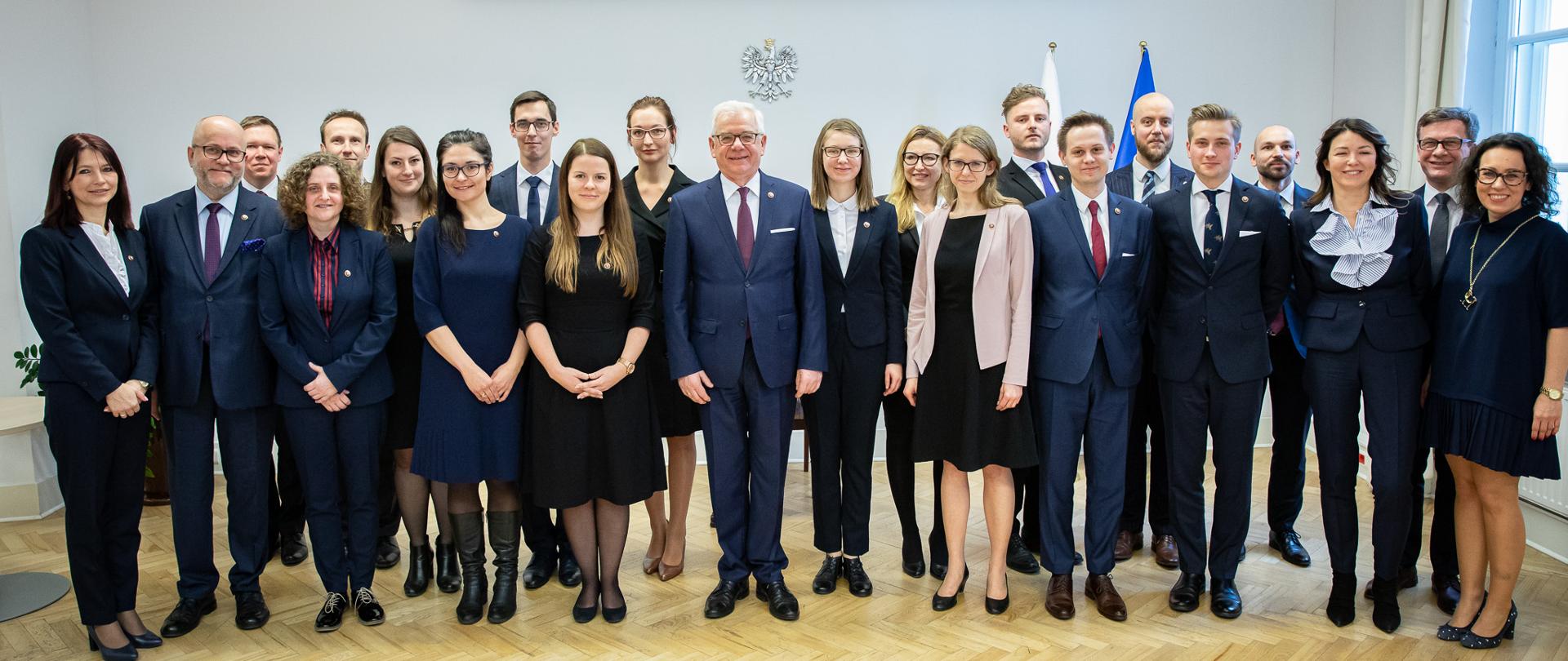 Minister Jacek Czaputowicz attends ceremony to confer first diplomatic ranks