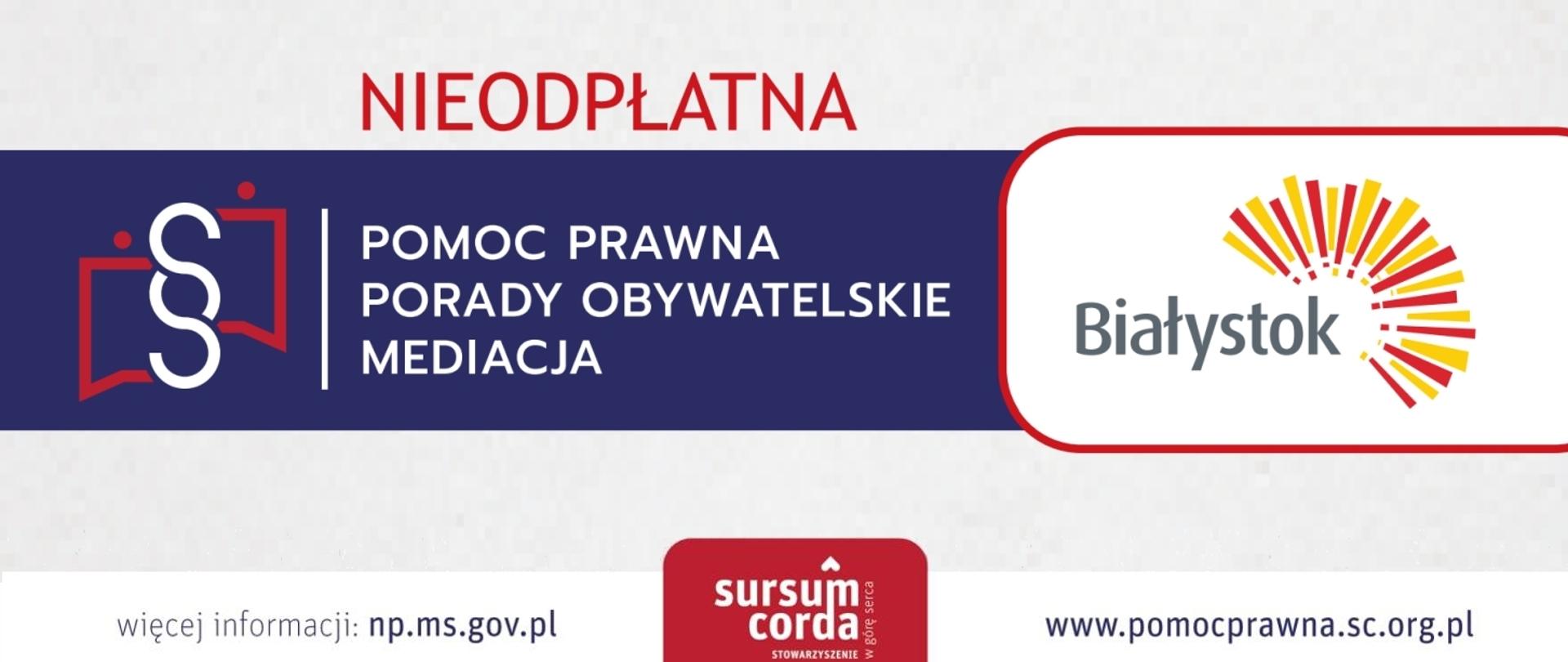 Nieodpłatna pomoc prawna, porady obywatelskie i mediacja