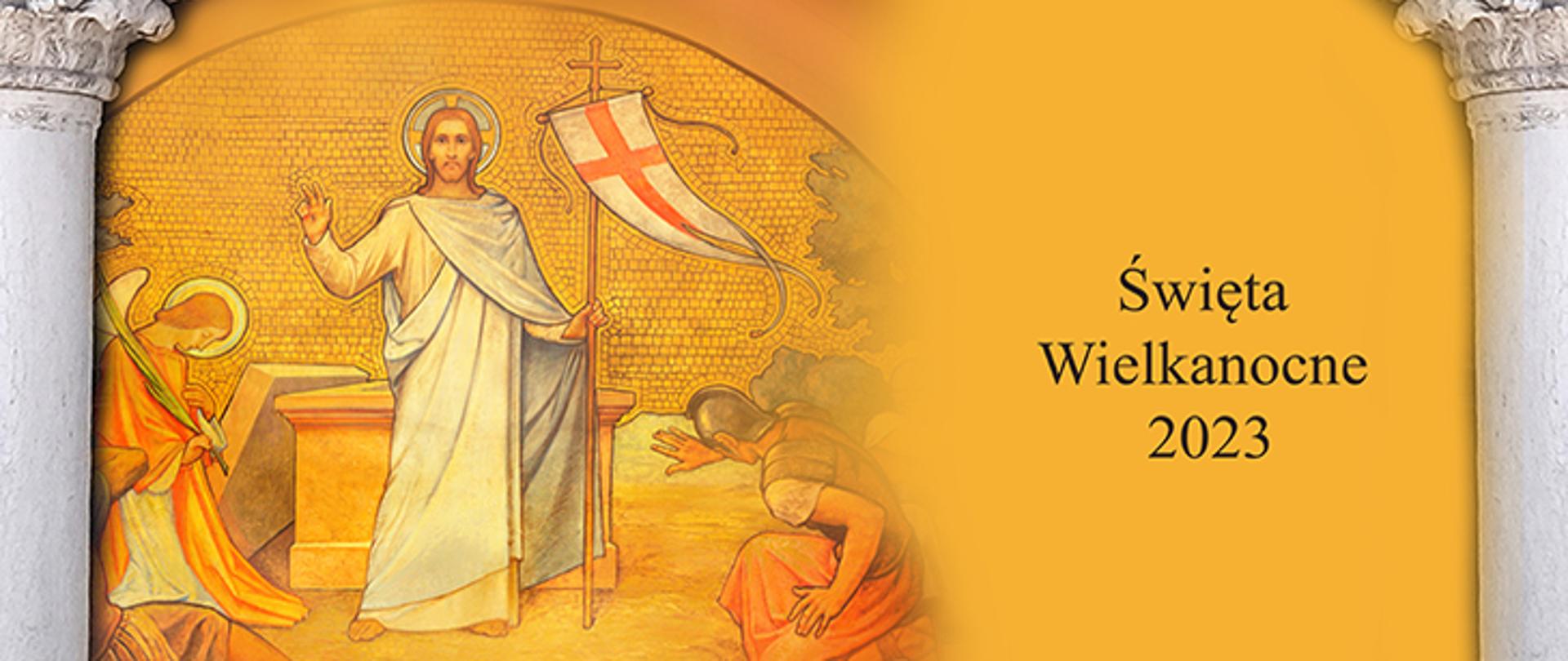 Resurrection, fresco by Niccolo di Pietro Gerini, Sacristy in Basilica di Santa Croce (Basilica of the Holy Cross) - famous Franciscan church in Florence, Italy