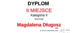 Plakat ma intensywnie czerwono-biało-czarną kolorystykę i stylizowaną grafikę klawiatury fortepianu z napisem „inne” w górnej części. Centralnie umieszczono tytuł wydarzenia i informacje o zdobytym II miejscu przez Magdalenę Długosz w kategorii II. W dolnej części znajdują się logotypy organizatorów, informacje o dofinansowaniu oraz podpisy jury.