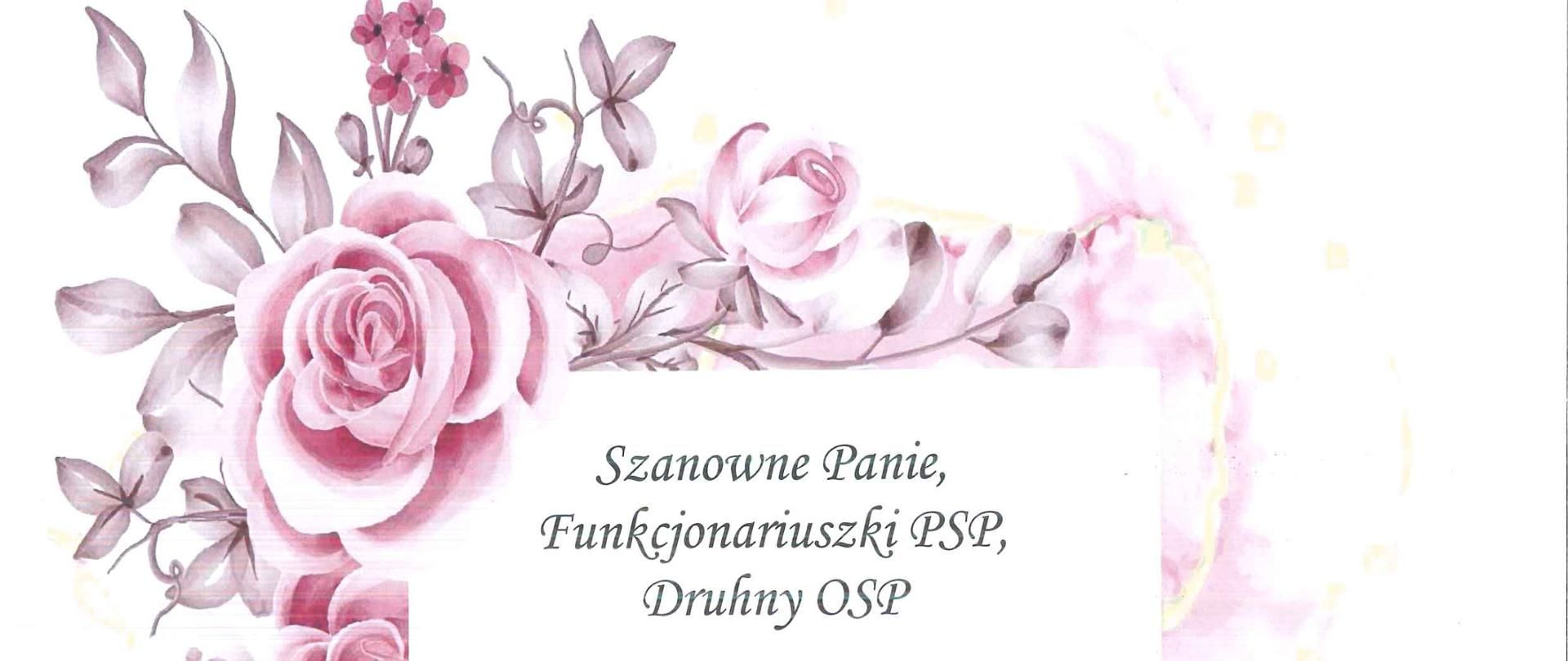 Zdjęcie przedstawia życzenia z okazji dnia kobiet