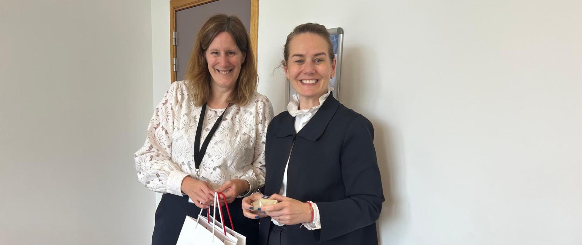 Wiceministra Maria Ejchart z Dyrektor Generalną Belgijskiej Służby Więziennej Mathildą Steenbergen