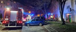 Pożar mieszkania w budynku wielorodzinnym.