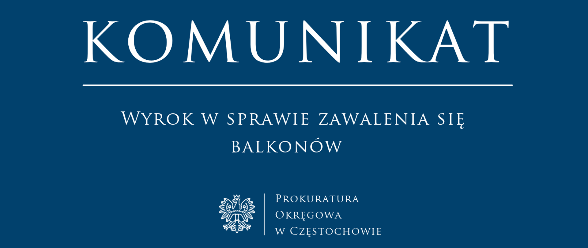 Wyrok w sprawie zawalenia się balkonów