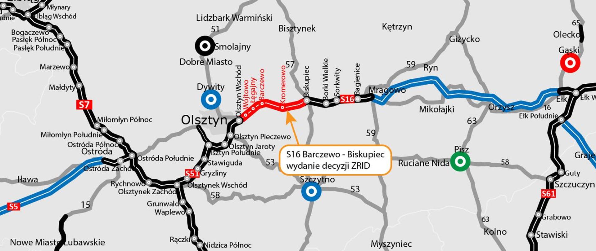 Mapa z lokalizacją inwestycji