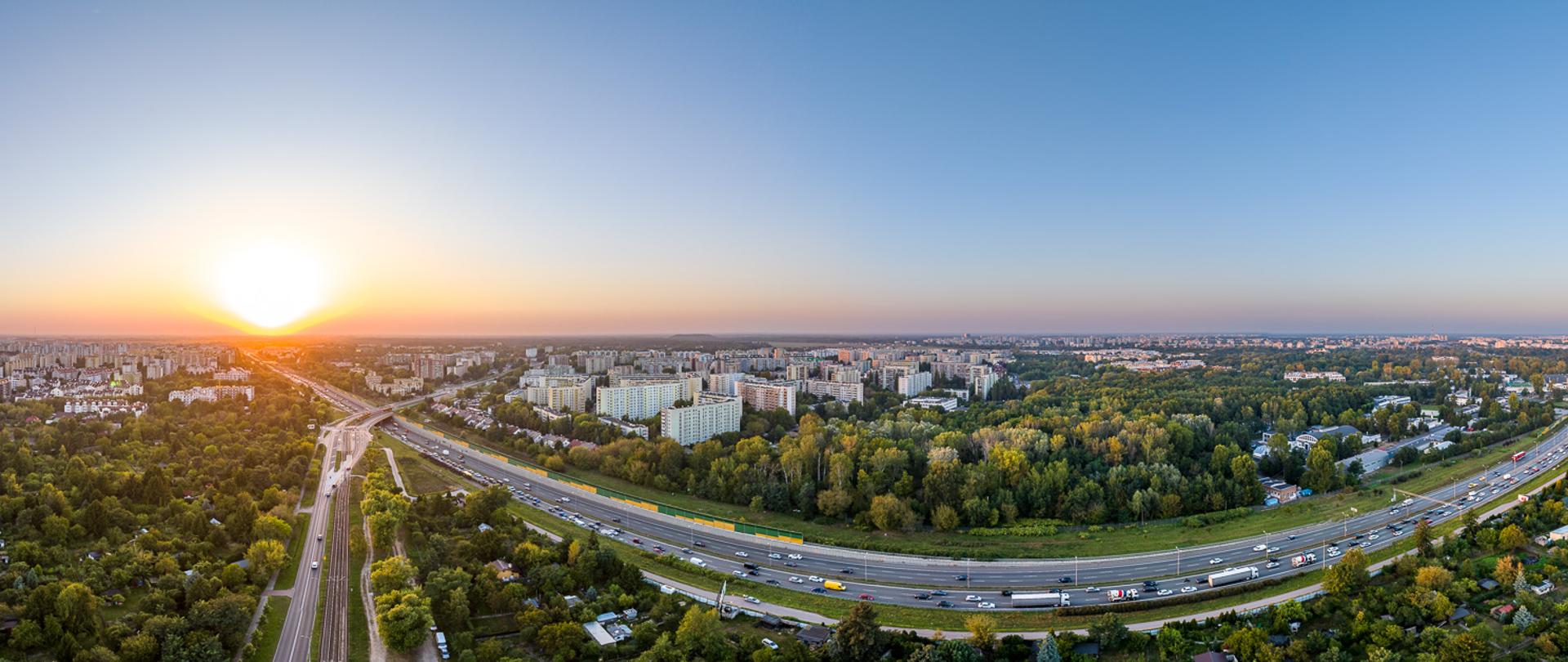 S8 Konotopa - Powązkowska, al. Obrońców Grodna na wysokości Bemowa i przyszłego węzła Warszawa Północ na skrzyżowaniu z S7