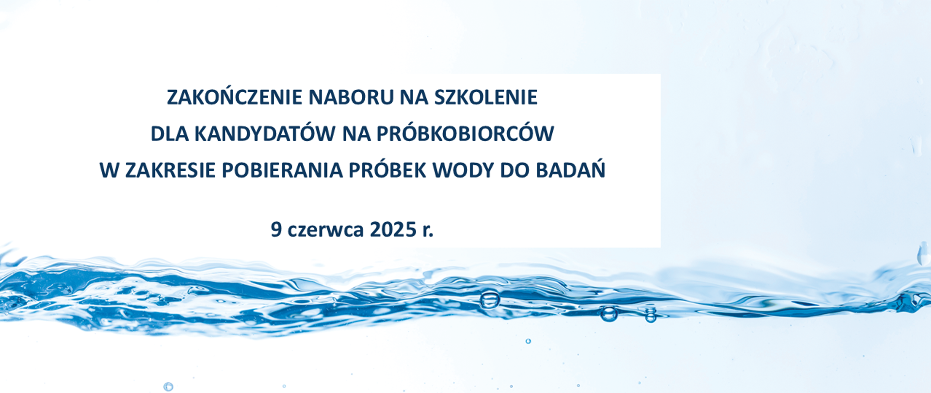 Zakończenie naboru na szkolenia dla próbkobiorców 