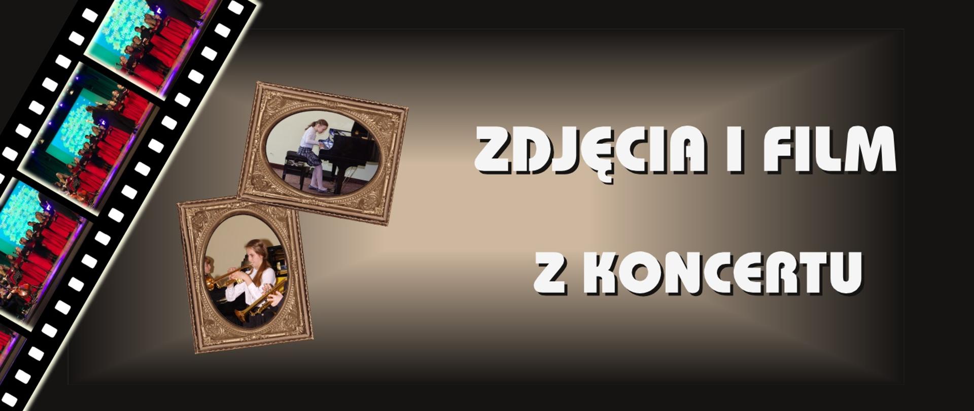 grafika z napisem "zdjęcia i film z koncertu"