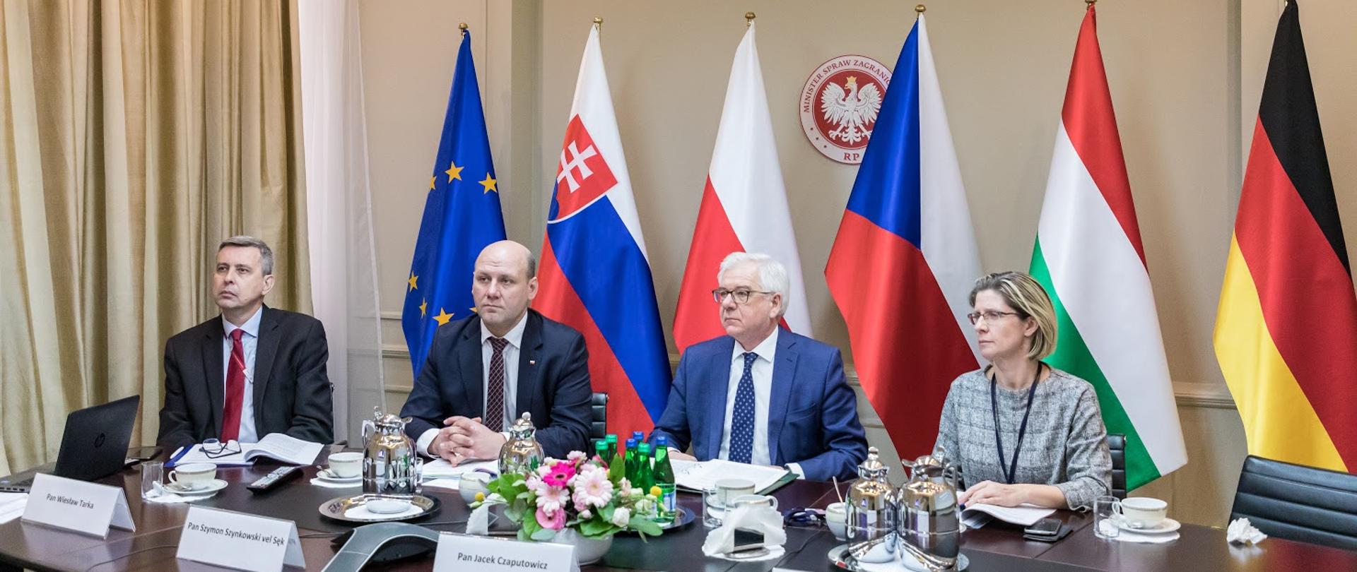 wideokonferencja V4 + Niemcy 