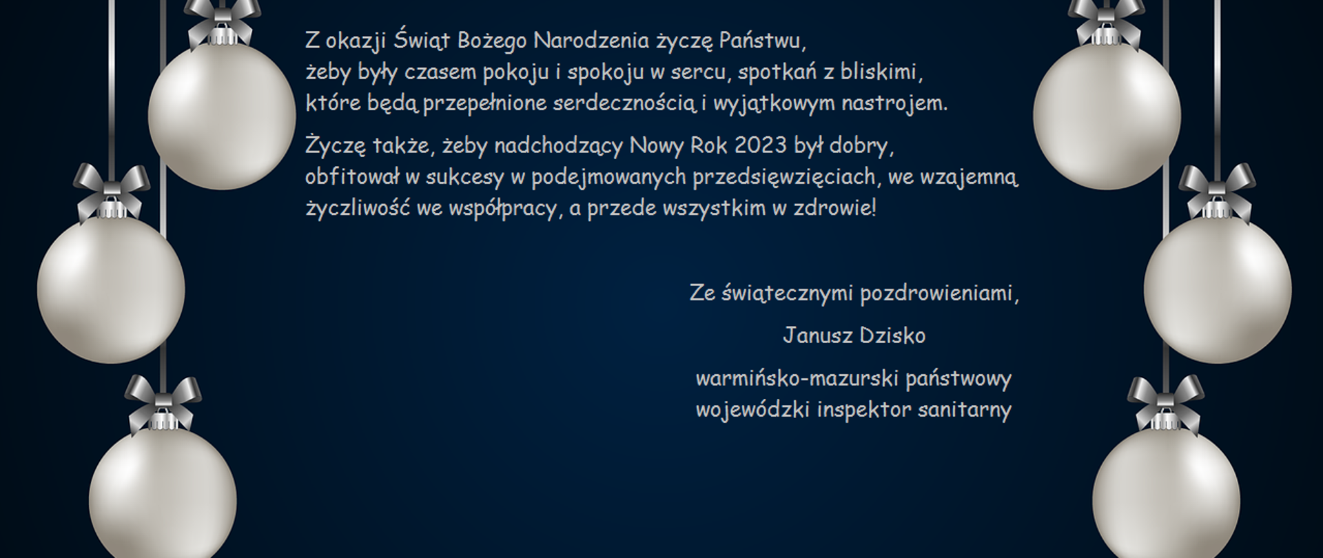 Opis Kartka świąteczna Boże Narodzenie 2022 a w treści informacji życzenia na granatowym tle - życzenia BN2022
