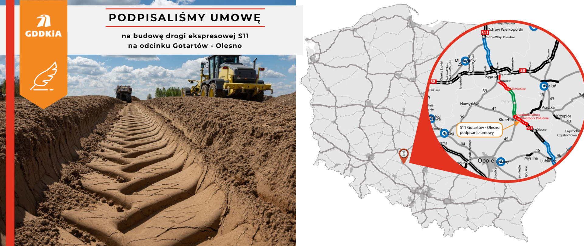 Inforgrafika_odcinek Gotartów - obwodnica Olesna w ciągu S11