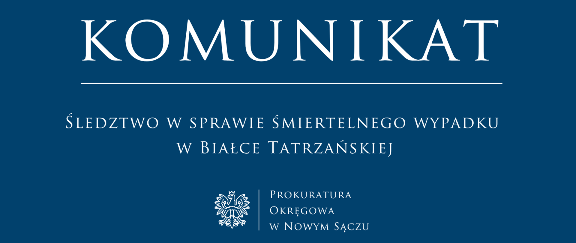 Śledztwo w sprawie śmiertelnego wypadku w Białce Tatrzańskiej