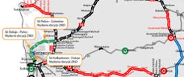 S6 Zachodnia Obwodnica Szczecina - komplet decyzji ZRID (mapa)