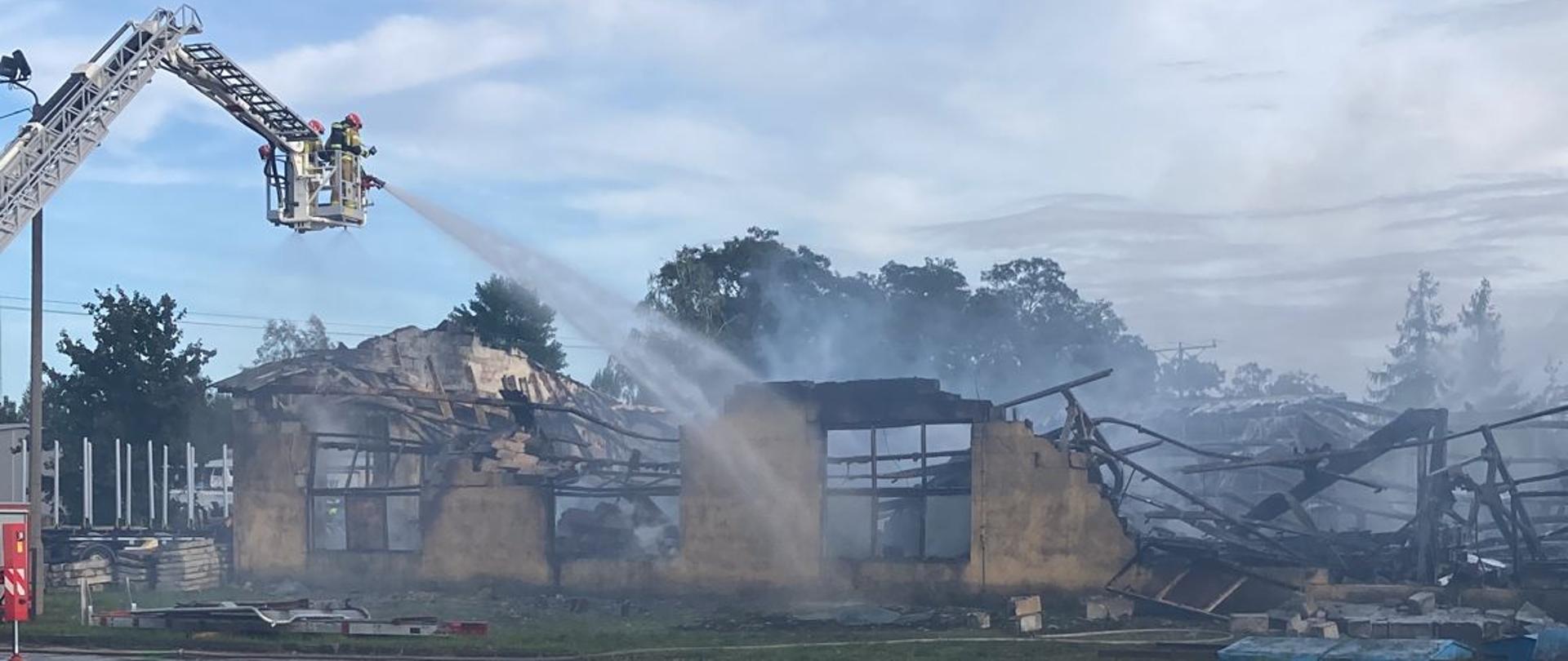 Pożar budynku w Bielsku