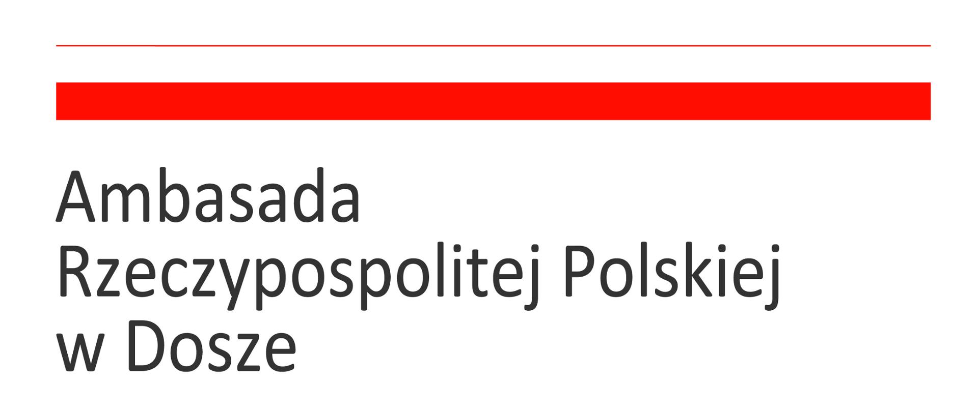 Logo Ambasady Rp w Dosze