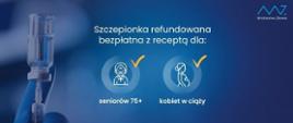 Grypa - szczepionka refundowana bezpłatną receptą dla seniorów 75+ i kobiet w ciąży