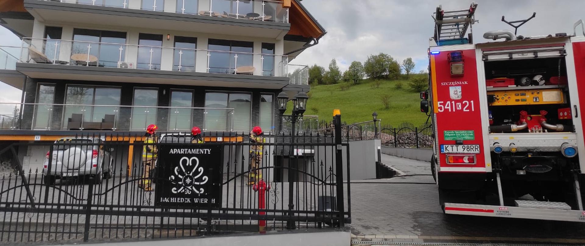 Zakopane – zadymienie w pomieszczeniach na poziomie -1 (garaż oraz kotłownia olejowa). 