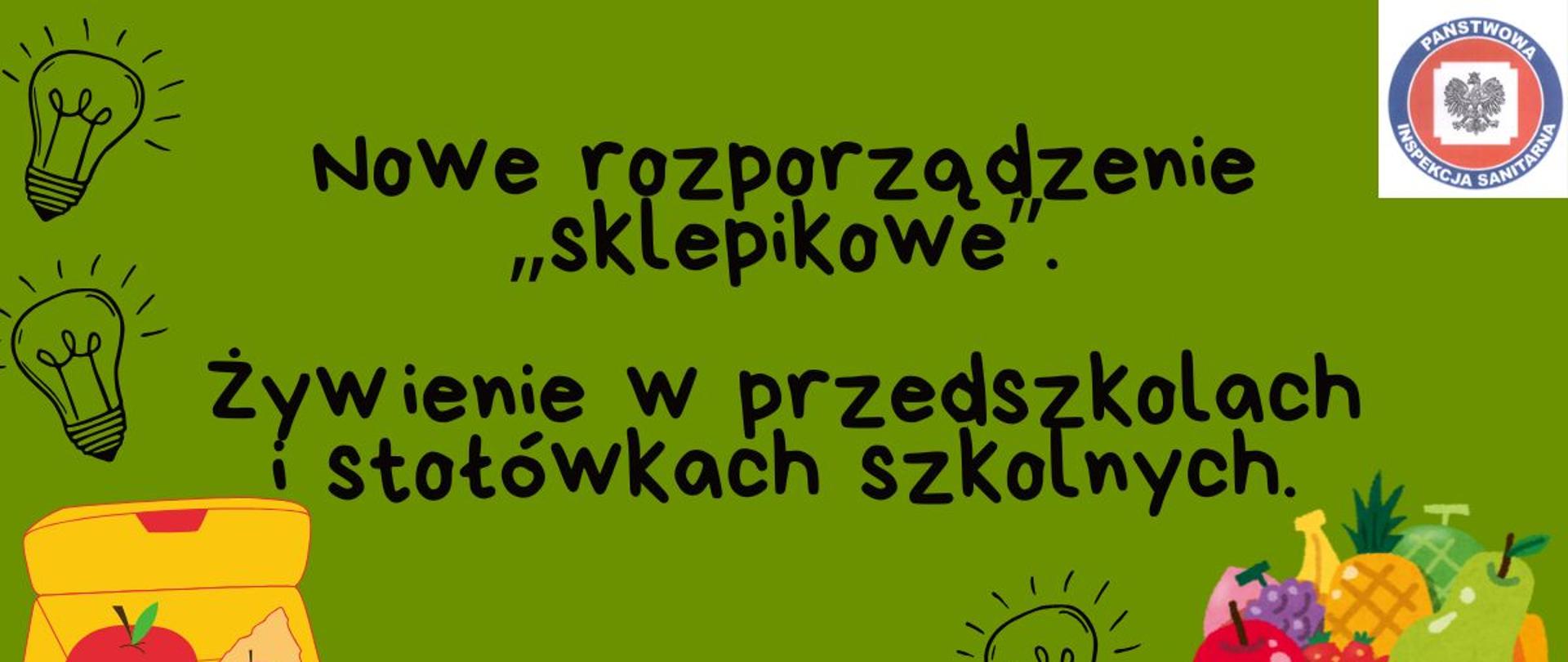 Baner żywienie w przedszkolach i stołówkach szkolnych