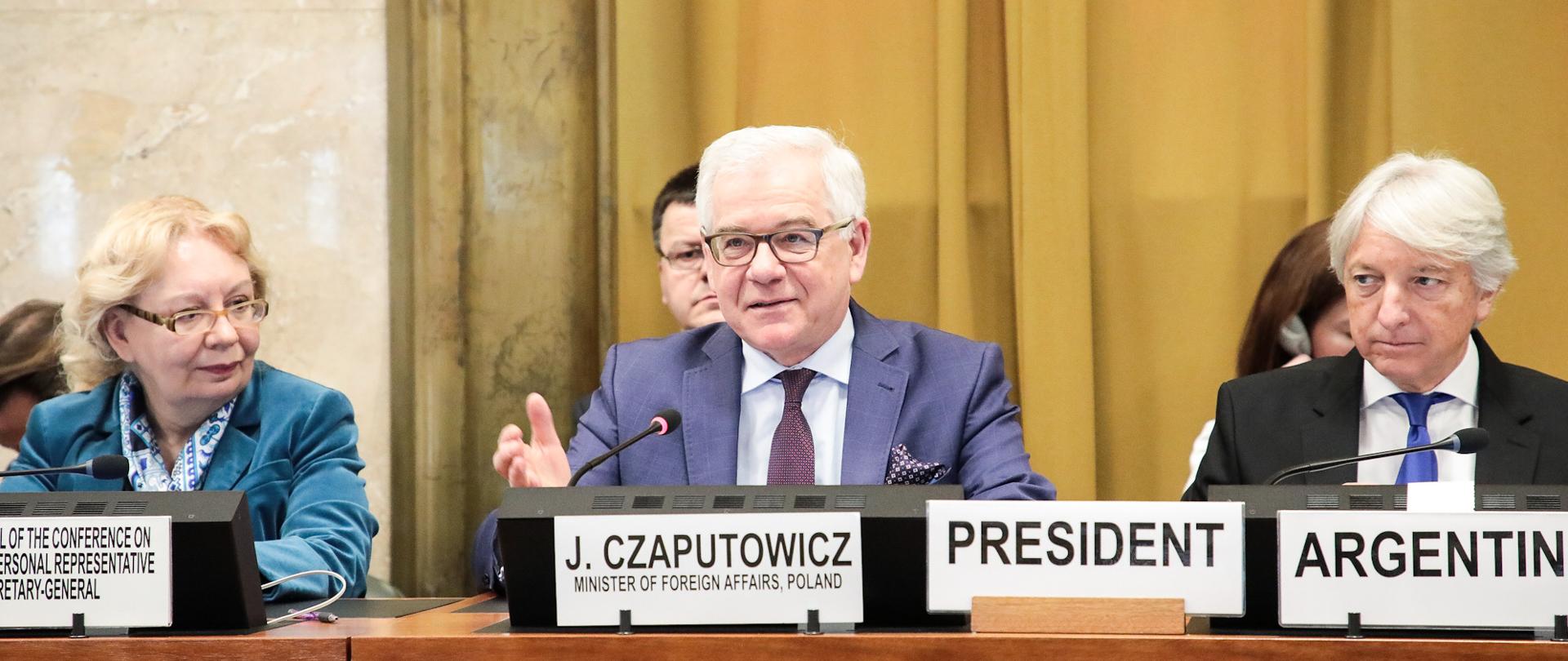 Minister Jacek Czaputowicz z wizytą w Genewie