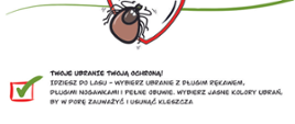 baner z informacjami "Twoje ubranie Twoją ochroną"
