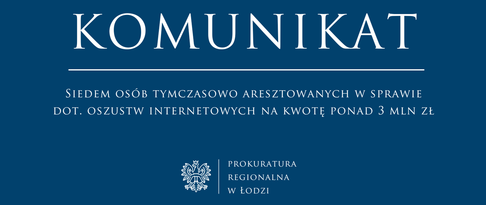 Komunikat Prokuratury Regionalnej w Łodzi 2025-09-05