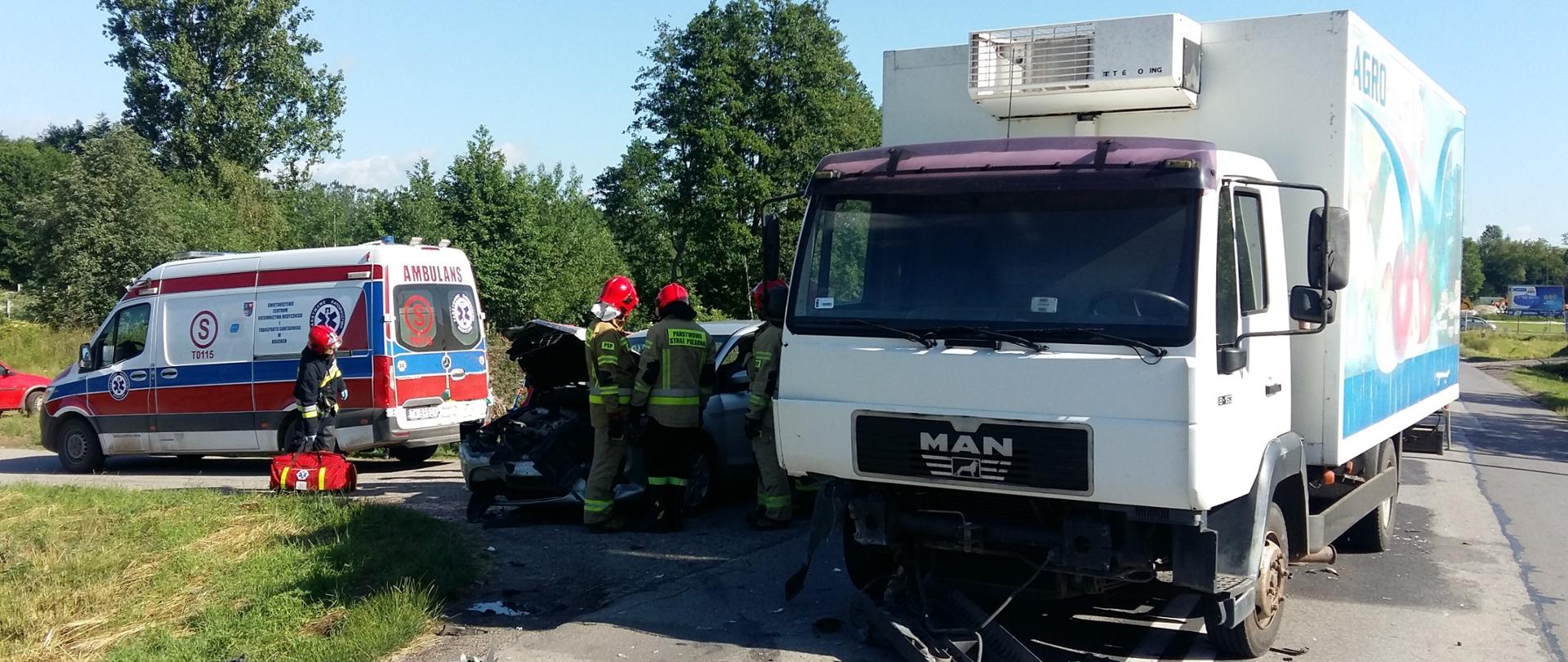 Wypadek drogowy w miejscowości Prokocice