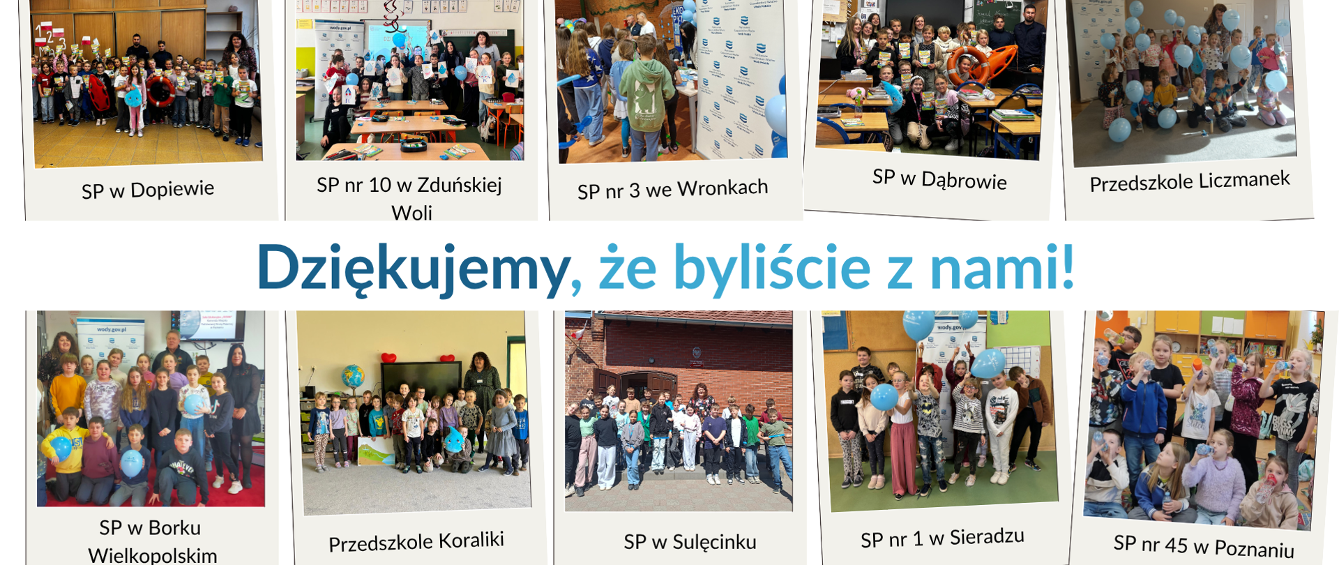 Kolaż "Dziękujemy, że byliście z nami!"