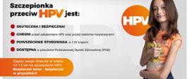ulotka promująca Sczepienia przeciw HPV