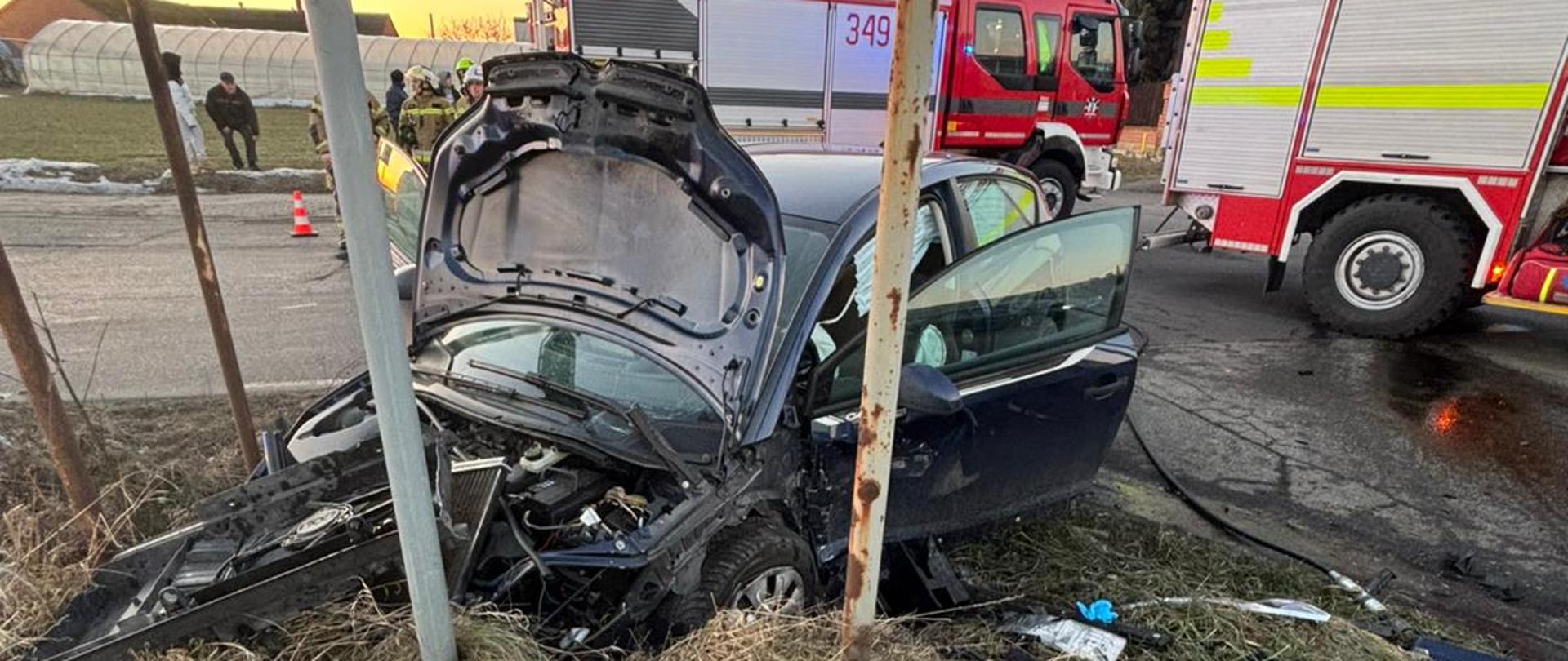 Wypadek drogowy w Borowie