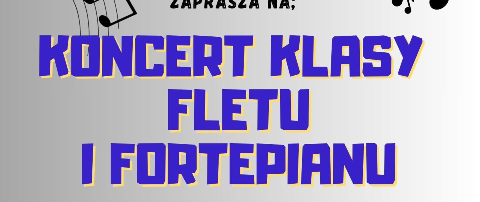 Koncert klasy fortepianu i klasy fletu.