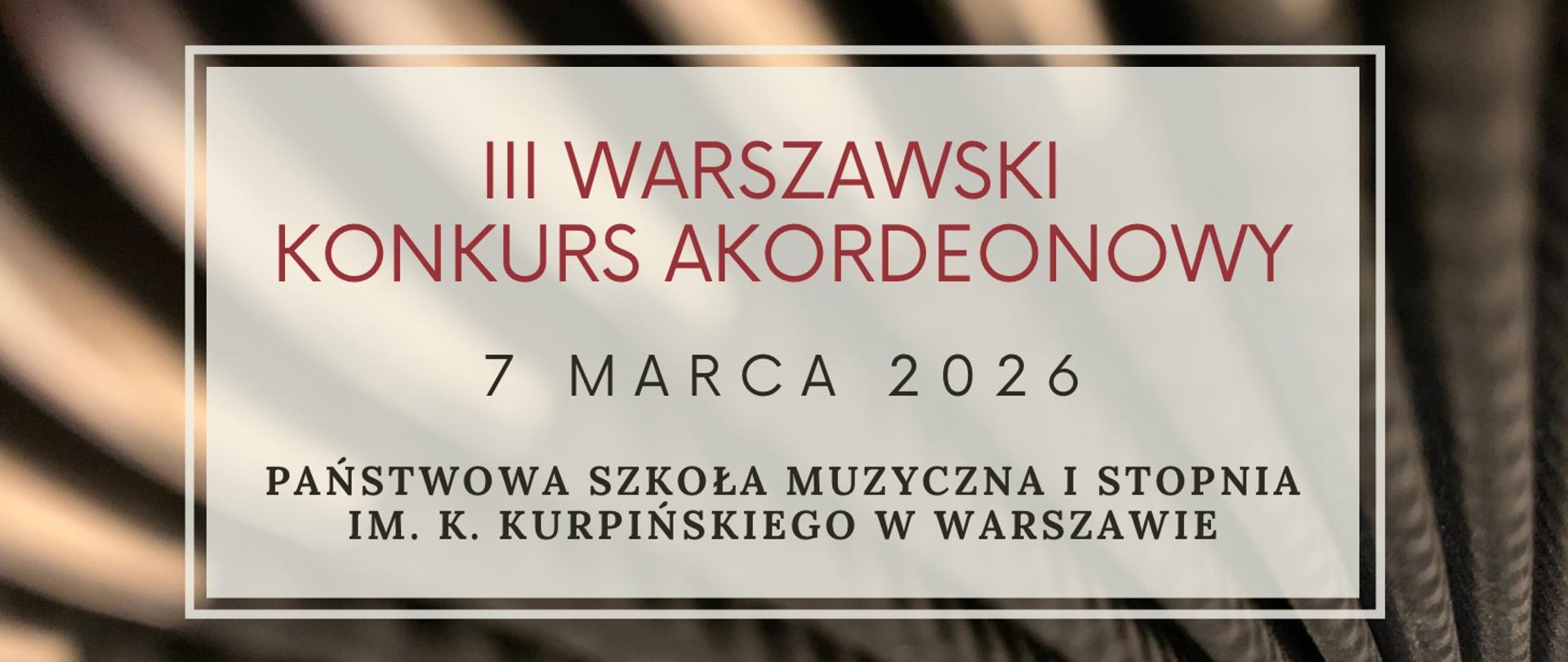 III Warszawski Konkurs Akordeonowy 