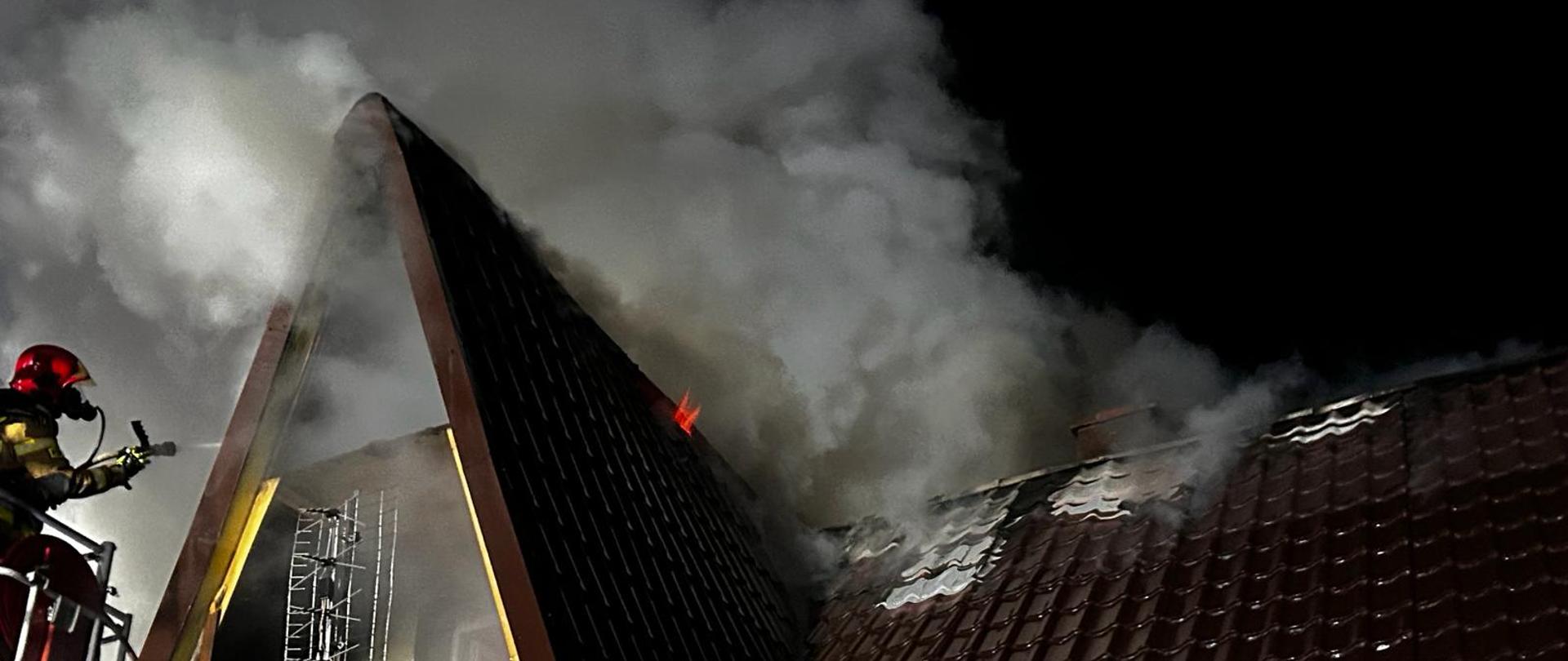 Pożar budynku mieszkalnego w miejscowości Fitowo, Gmina Biskupiec