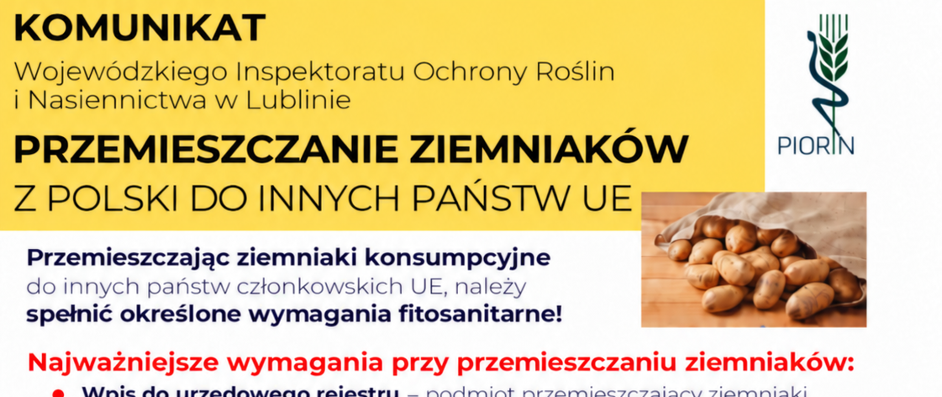 Komunikat o p[przemieszczaniu ziemniaków1