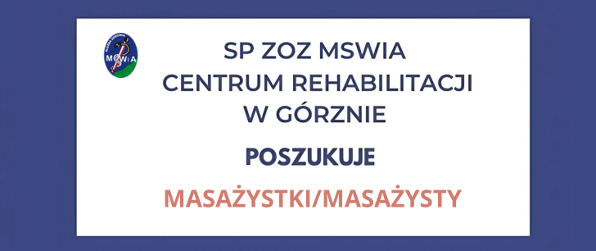 Oferta pracy dla masażystki/masażysty