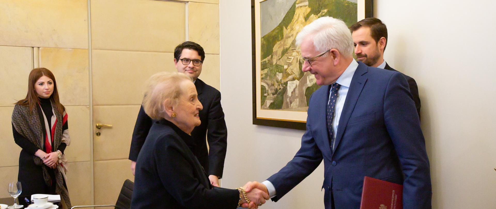 Minister Jacek Czaputowicz meets Madeleine Albright