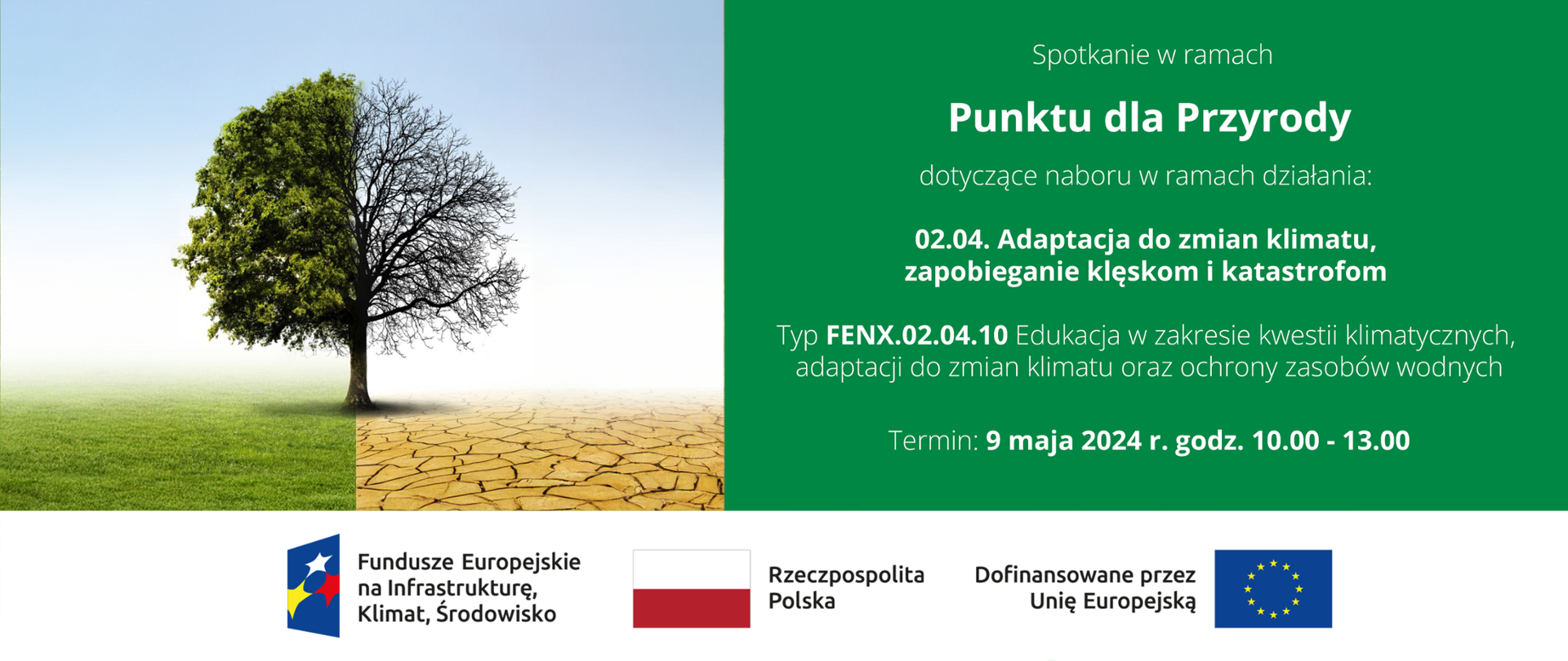 grafika informacyjna - zaproszenie na szkolenie 9 maja 2024 r.