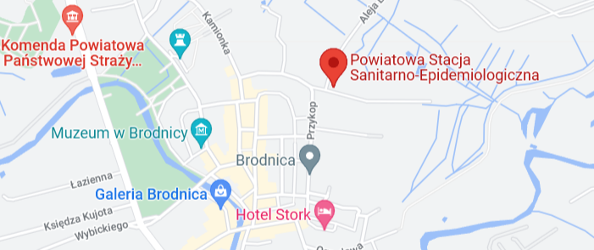 Mapa - lokalizacja Powiatowej Stacji Sanitarno-Epidemiologicznej w Brodnicy