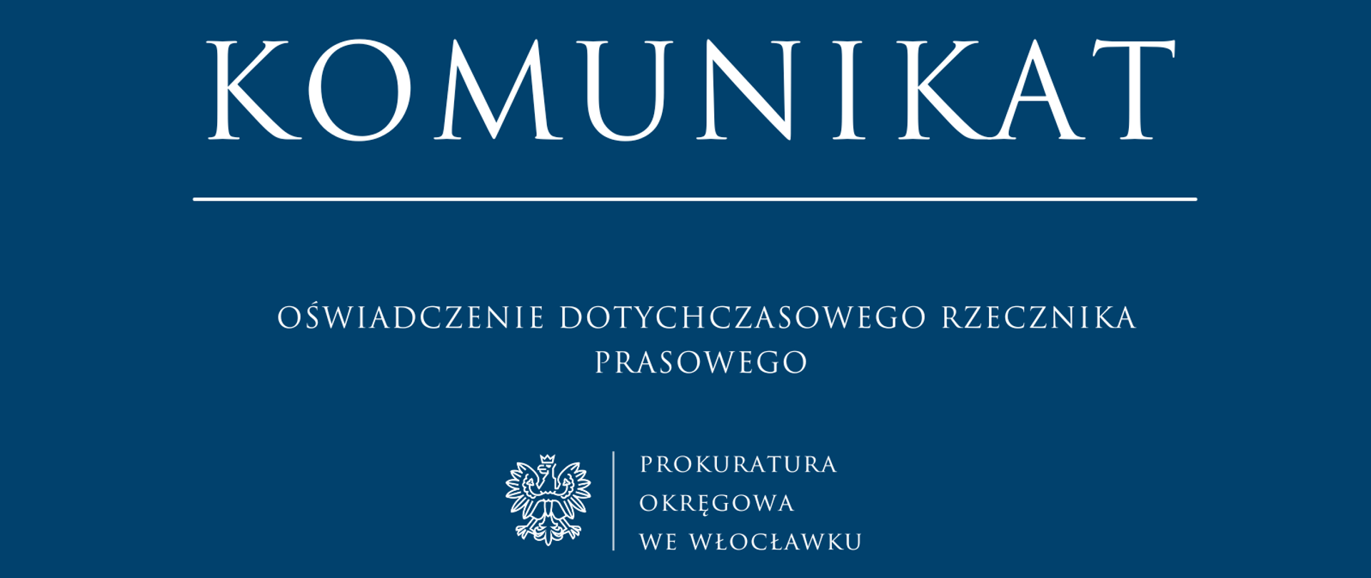 Oświadczenie dotychczasowego rzecznika prasowego