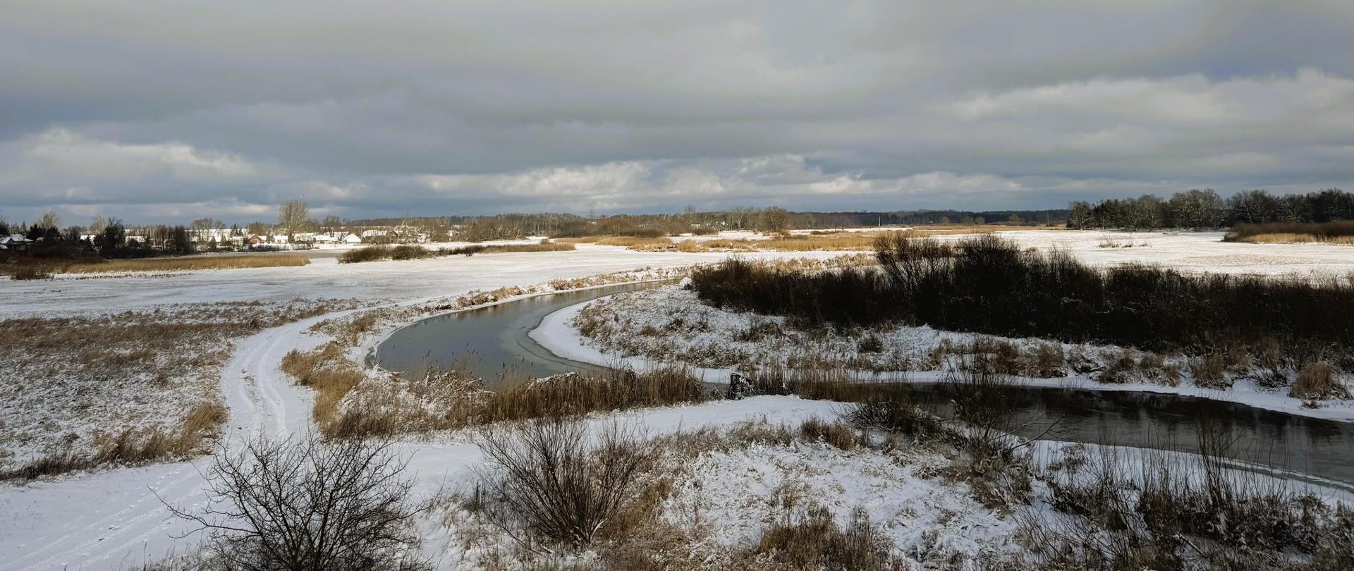Rzeka na terenie RZGW w Białymstoku - luty 2025 r.