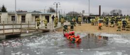 Powiat sokólski - ćwiczenia ratownictwa lodowego.