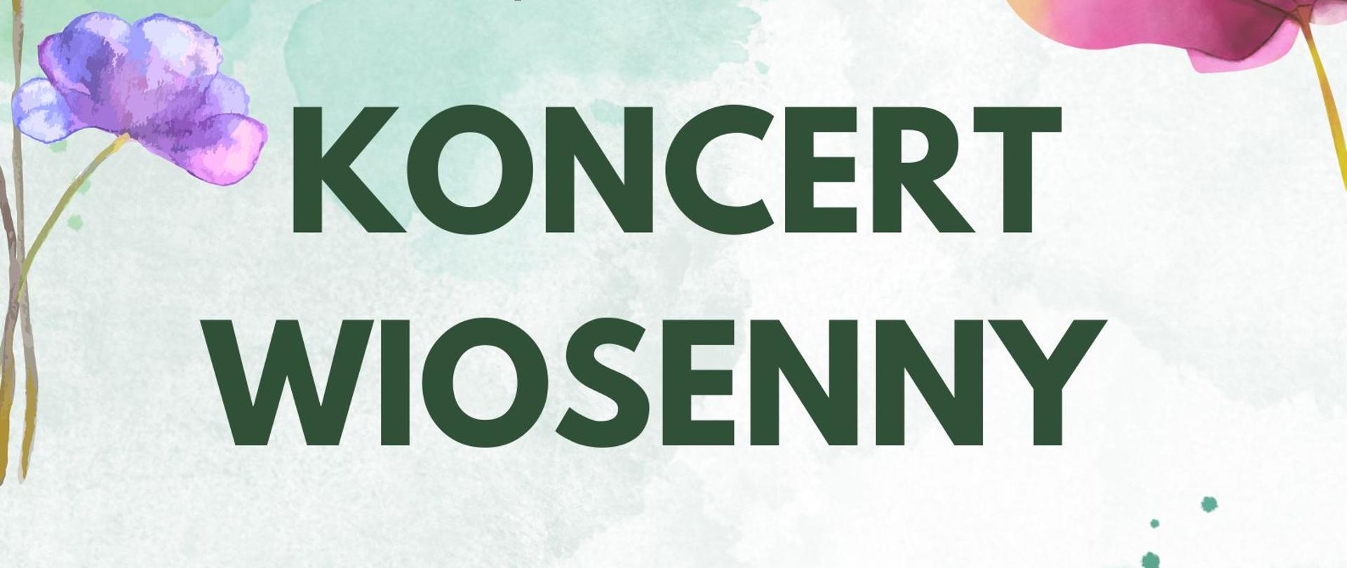 Koncert zespołów kameralnych w ZPSM w Gorlicach 19 kwietnia. Na zdjęciu kwiaty. Koncert o 17.00 w Auli. 