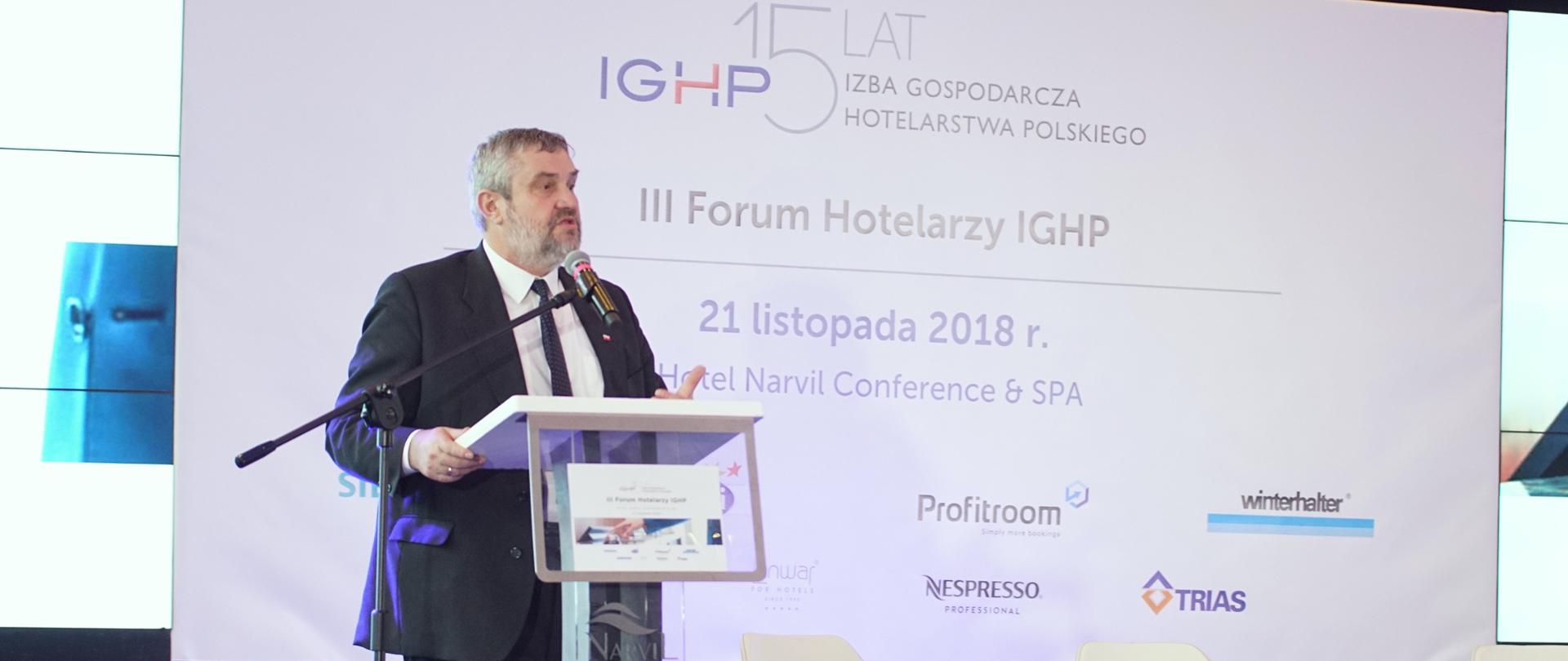 Minister Jan Krzysztof Ardanowski podczas Forum