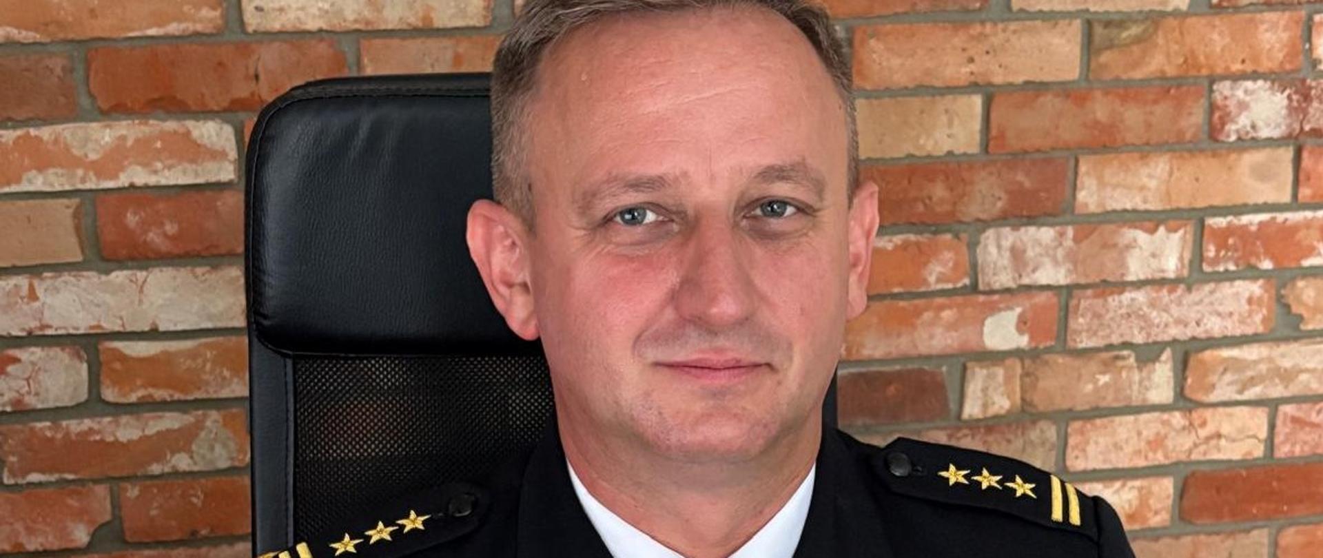 Komendant Powiatowy Państwowej Straży Pożarnej w Świeciu starszy brygadier Paweł Puchowski