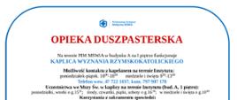Materiał informacyjny - opieka duszpasterska w PIM MSWiA