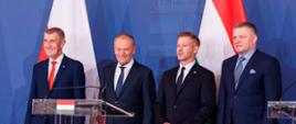 Premier D. Tusk podczas szczytu V4