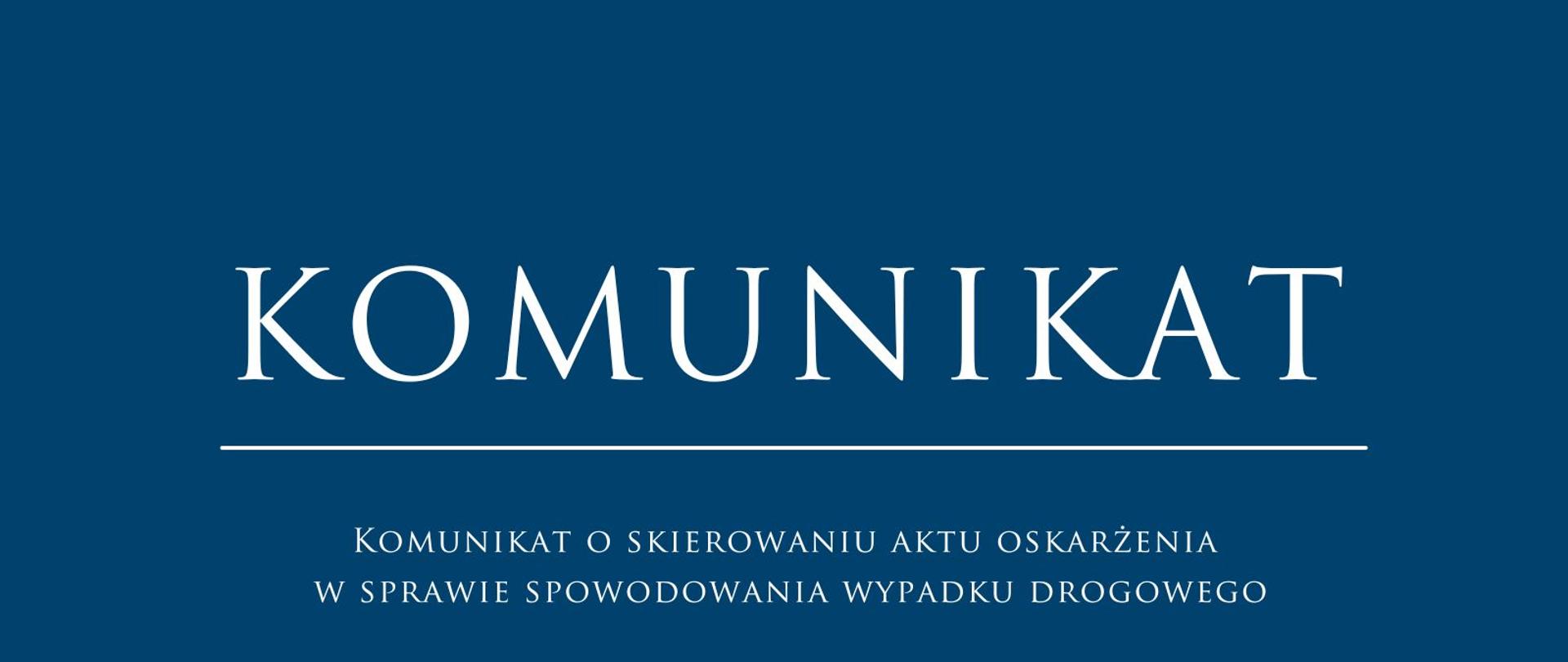 Akt oskarżenia w sprawie spowodowania wypadku drogowego