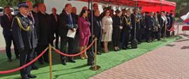 Na zdjęciu komendant główny, podkarpacki komendant wojewódzki, zastępca podkarpackiego komendanta wojewódzkiego, komendant miejski, zastępca komendanta miejskiego oraz zaproszeni goście