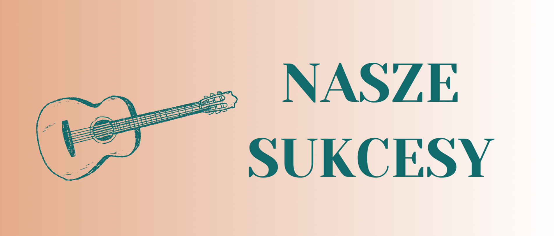 Na różowym tle umieszczona została grafika gitary oraz napis.