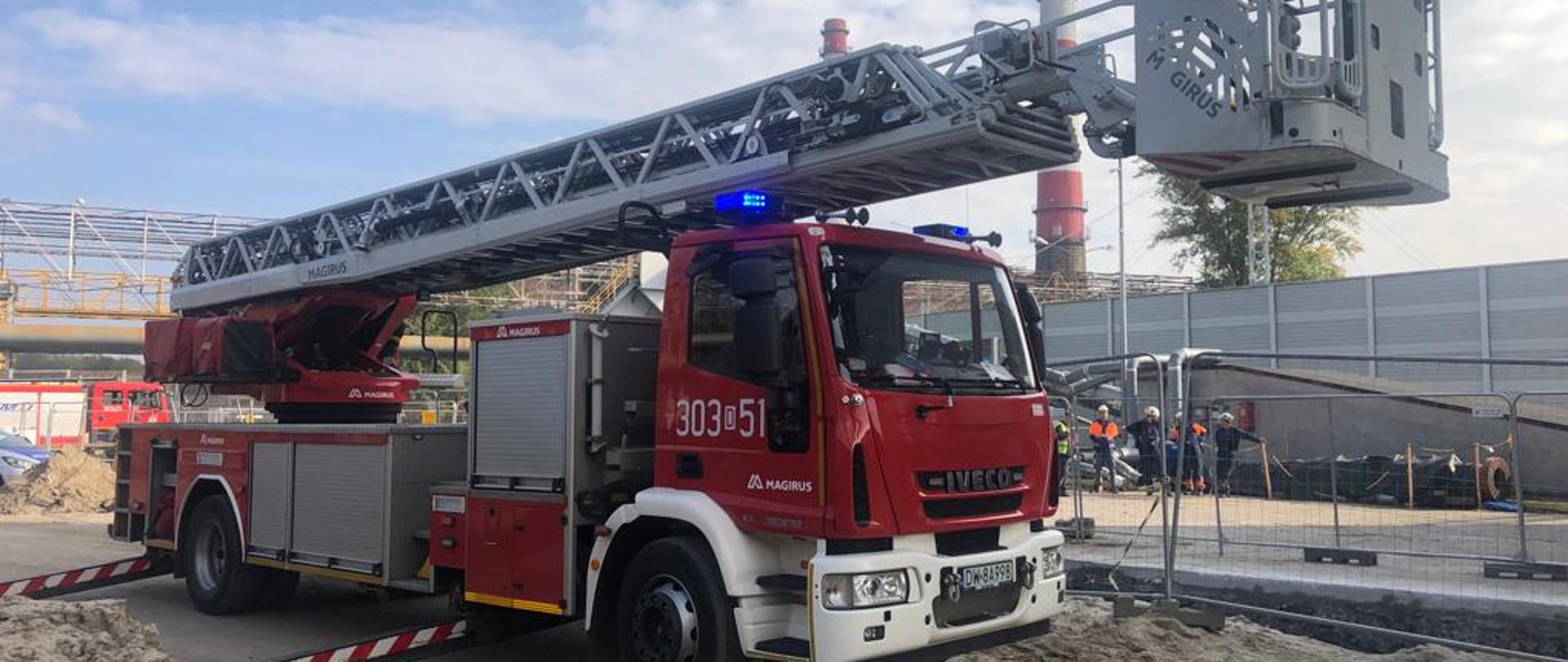 Interwencja strażaków na terenie elektrociepłowni w Sciechnicach