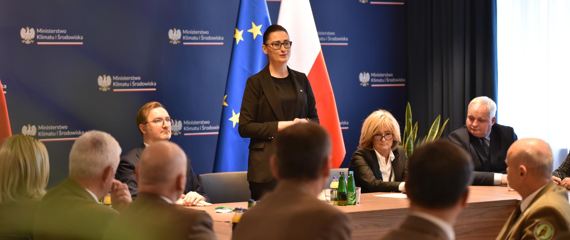 Wiceminister klimatu i środowiska Małgorzata Golińska w trakcie spotkanie z Dyrektorami Parków Narodowych